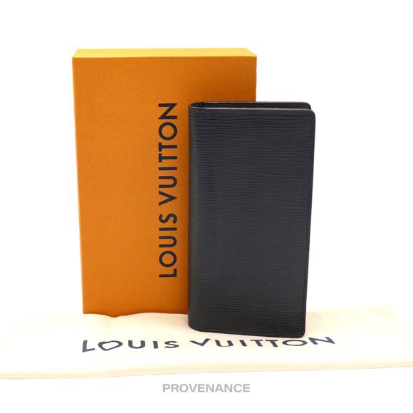 🔴 Louis Vuitton Brazza Long Wallet - Blue Marine Epi - Picture 1 of 9